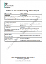 SARS-CoV-2 Inactivation Testing: Interim Report: Standard Q COVID-19 Ag Saliva Extraction Buffer
